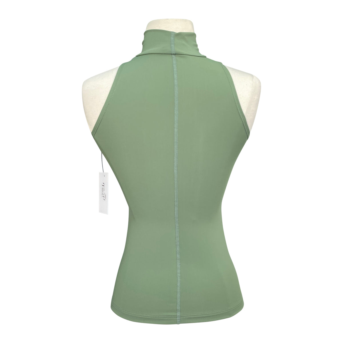 Elcee Equestrian 'Sabine' Sleeveless Turtleneck in Grass
