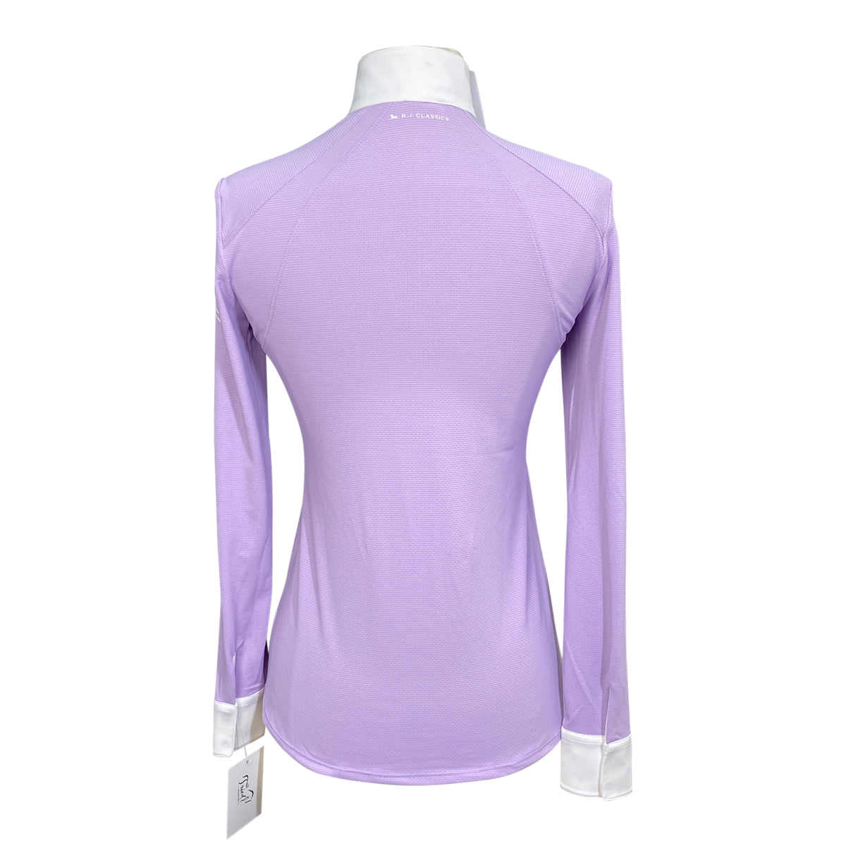 RJ Classics 'Lexi' Long Sleeve Show Shirt in White/Orchid