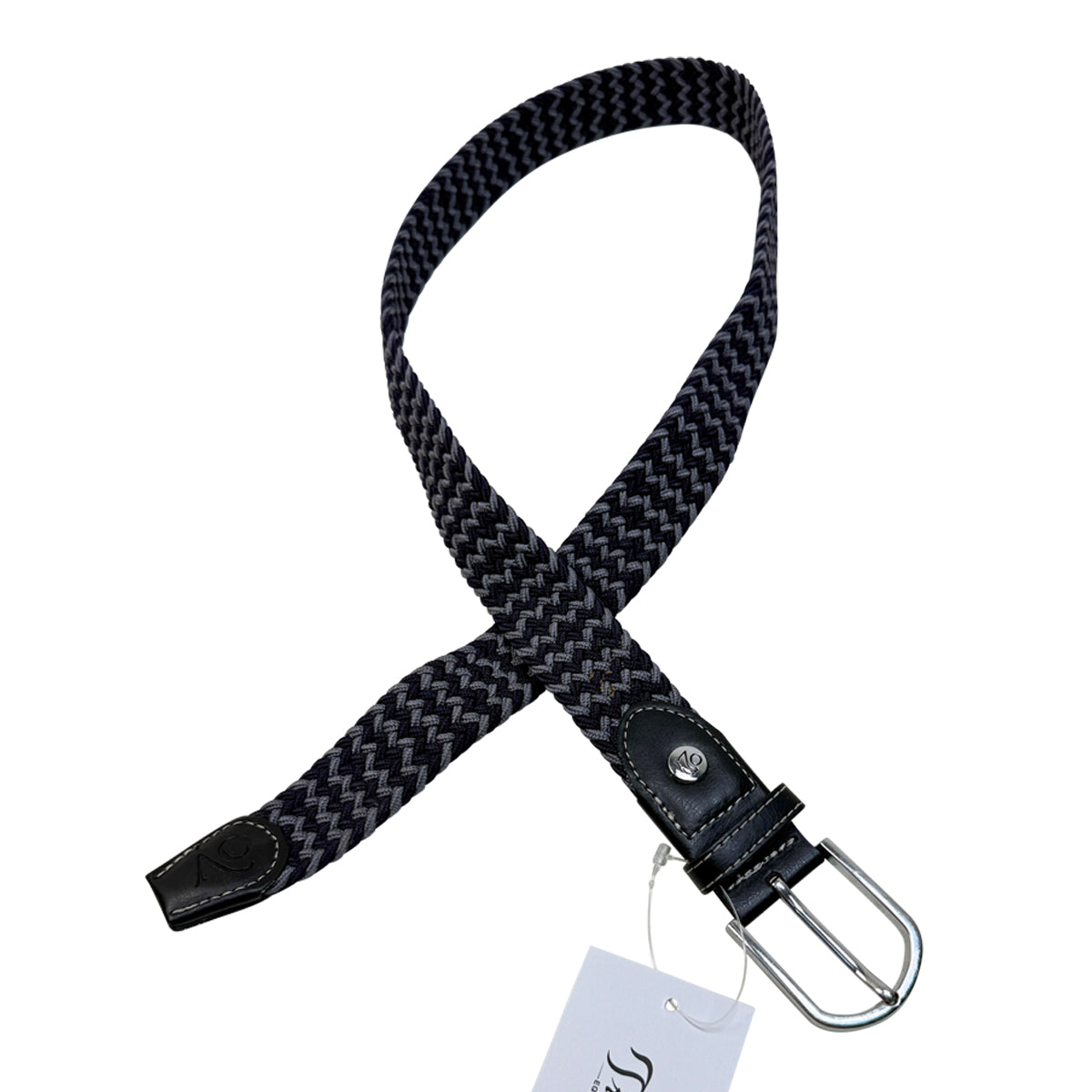 Ovation Braided Stretch Belt in Purple/Grey
