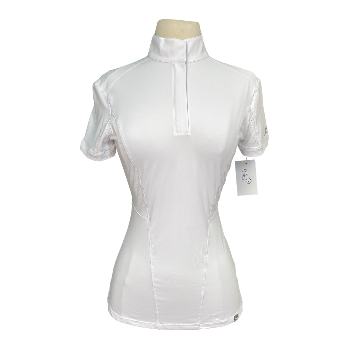 R.J. Classics 'Brynn' Short Sleeve Show Shirt in White/Purple Bits