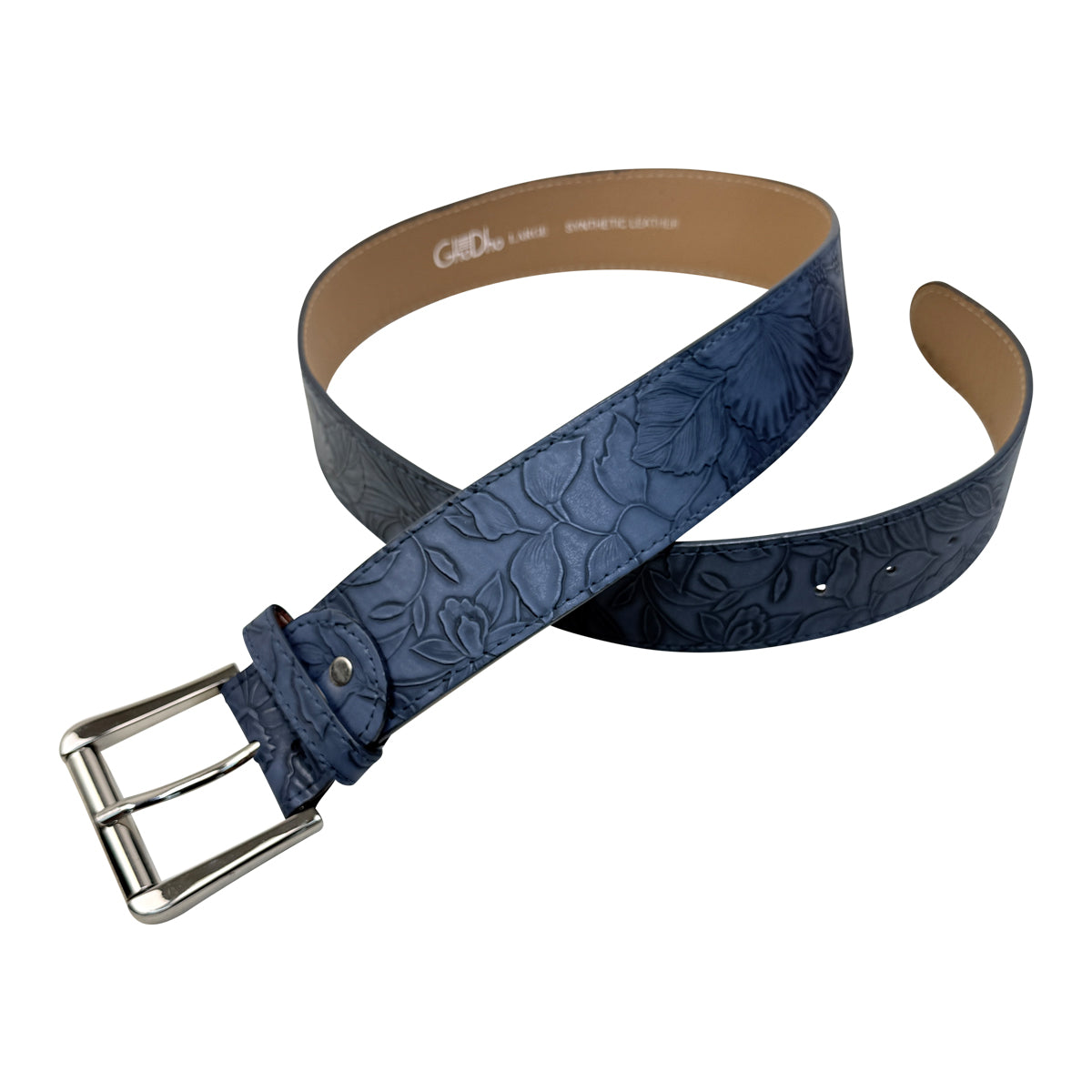 GhoDho Cruelty Free Belt in Denim Blue Floral