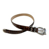 Brighton Belt in Brown Croc - Medium