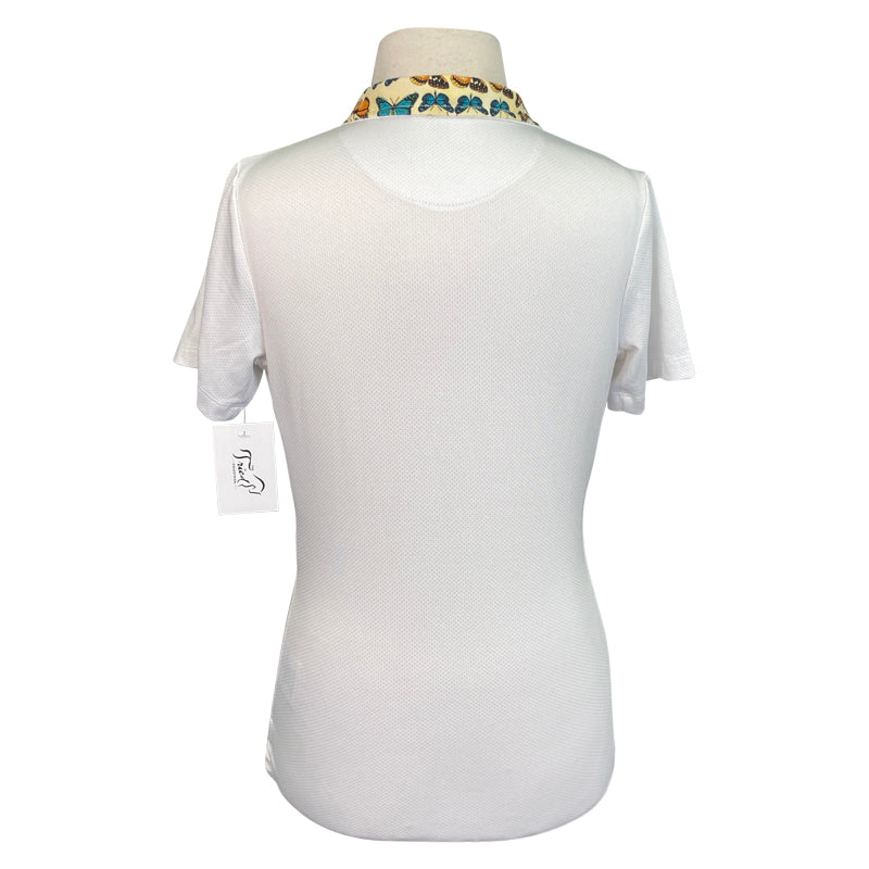 Back of Romfh 'Sarah' Show Shirt in White/Butterflies