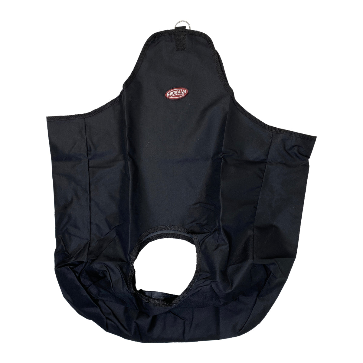 Showman 'Double Open' Nylon Hay Bag in Black