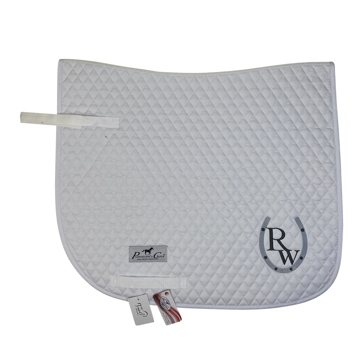 Riding Warehouse Professional&#39;s Choice Logo Dressage Pad in White - Full