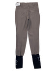 Back of Aztec Diamond 'AD' Performance Breeches in Taupe - Women's UK 4 (US 0)