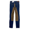 Back of Goode Rider Stretchy Denim Breeches in Denim