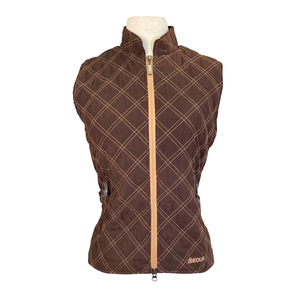 EOUS Quilted Vest in Brown