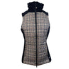 Kerrits Bits of Plaid Quilted Vest in Black/Tan Plaid