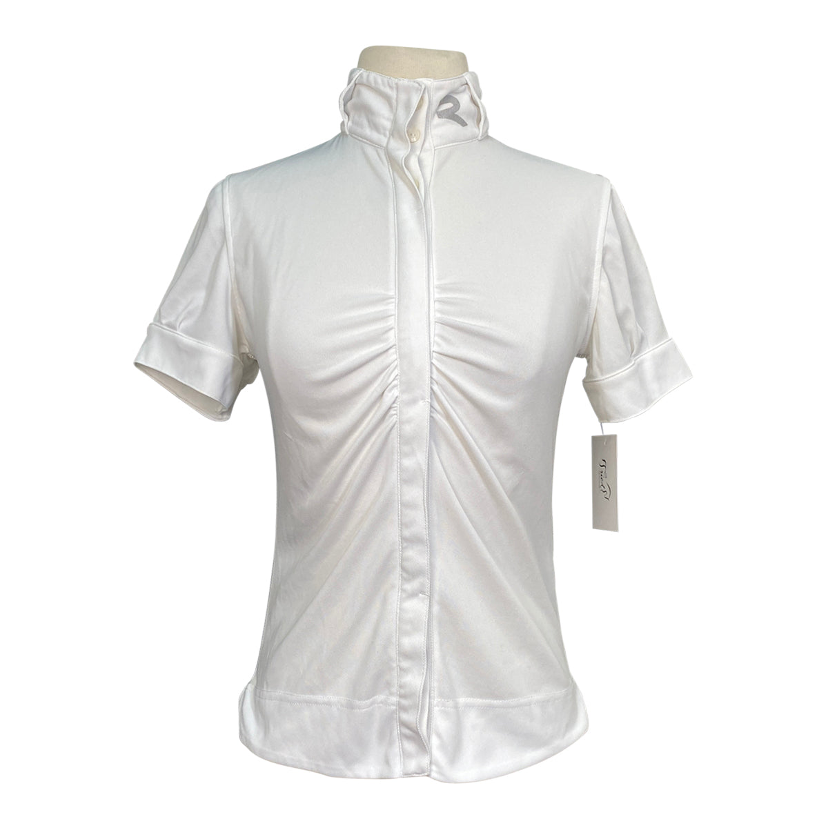 Gersemi Full Button Short Sleeve Show Shirt in White