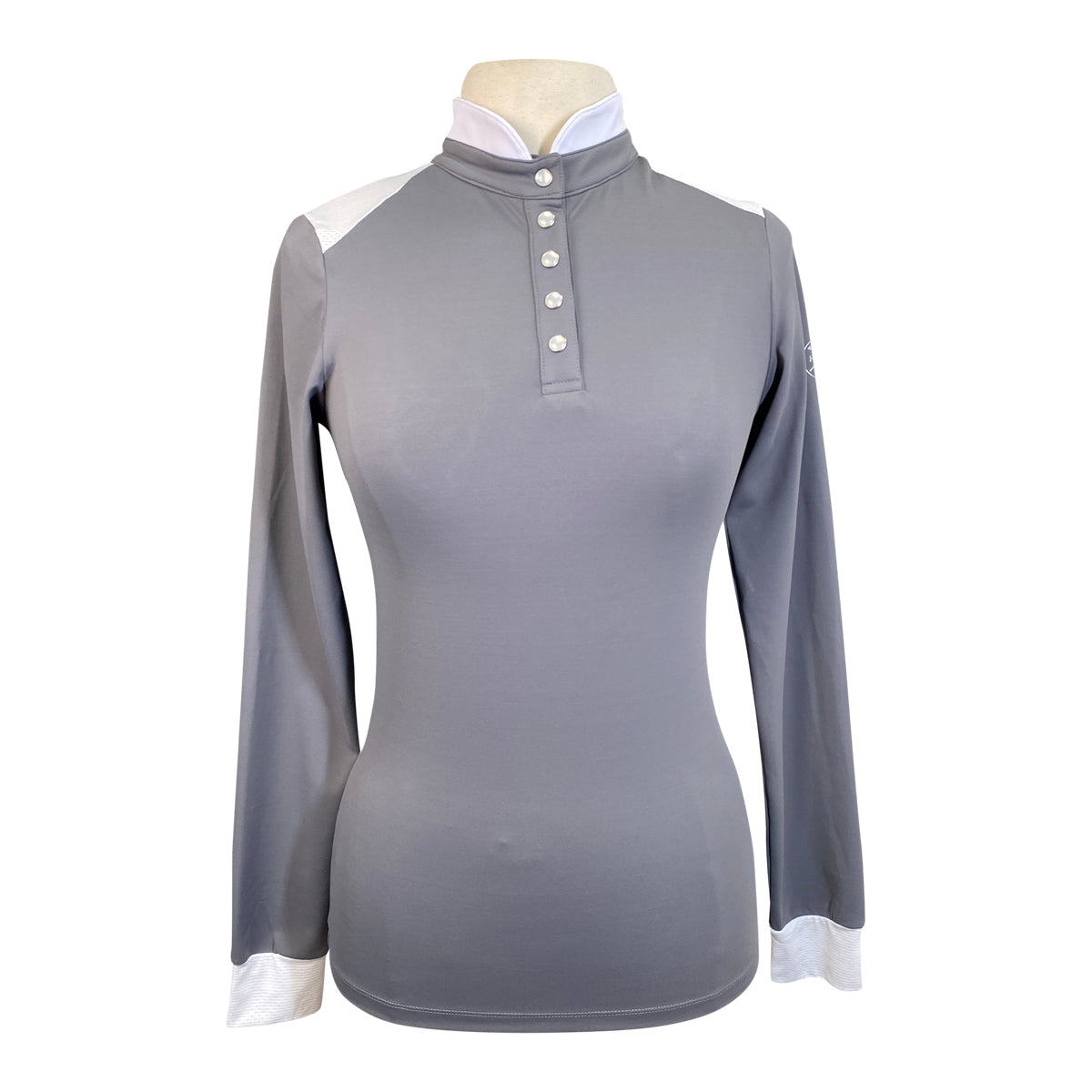 Free Ride Equestrian 'Devon' Long Sleeve Competition Top in Grey