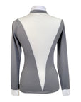 Free Ride Equestrian 'Devon' Long Sleeve Competition Top in Grey