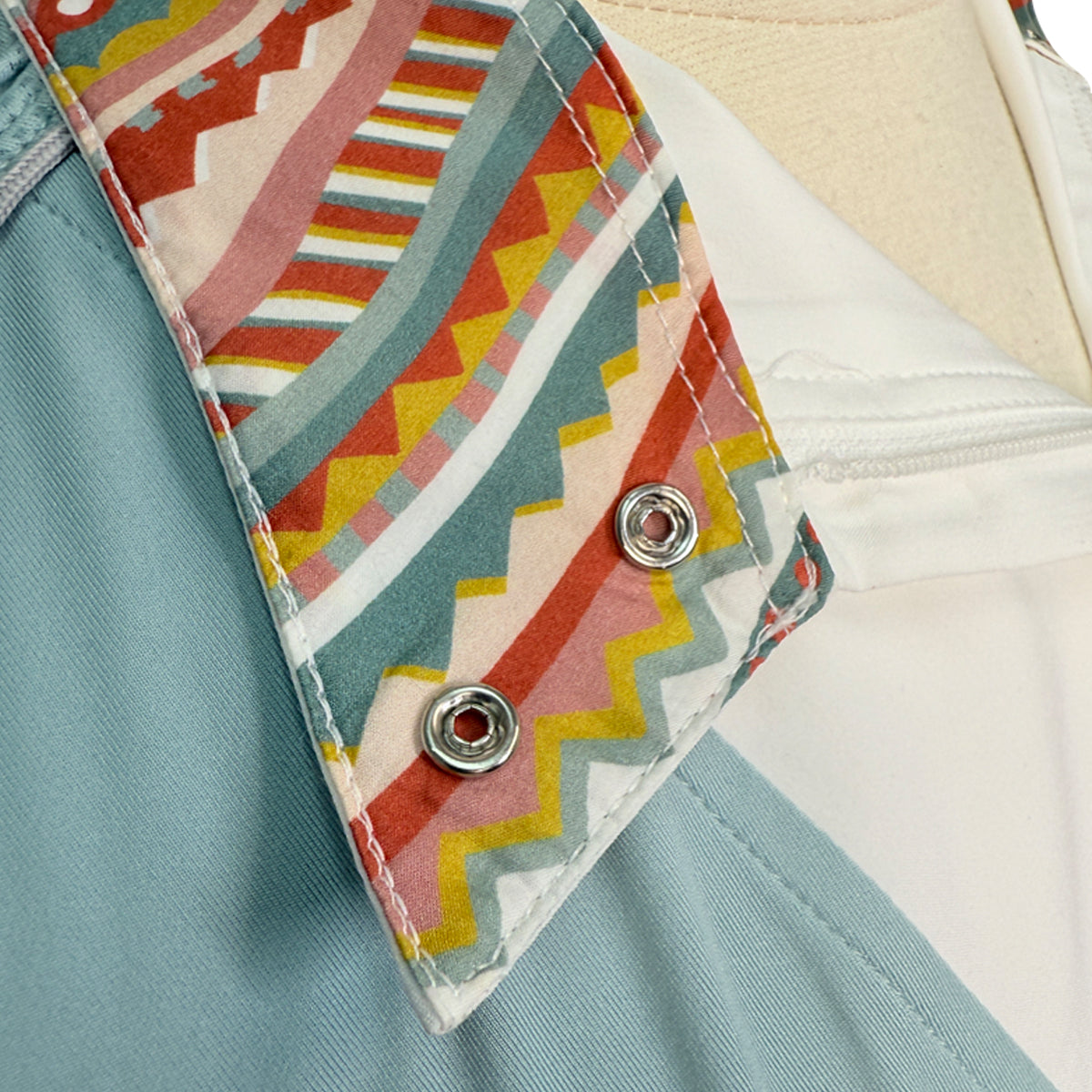 Chestnut Bay SkyCool 'Liberty' Show Shirt in Aqua/Multi Geo