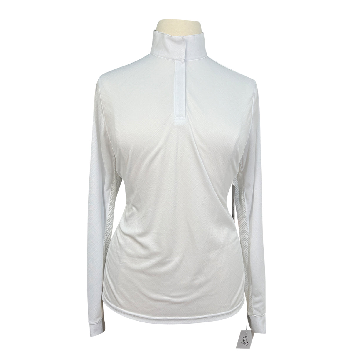 Kerrits 'Encore' Long Sleeve Show Shirt in White/Bit of Luck