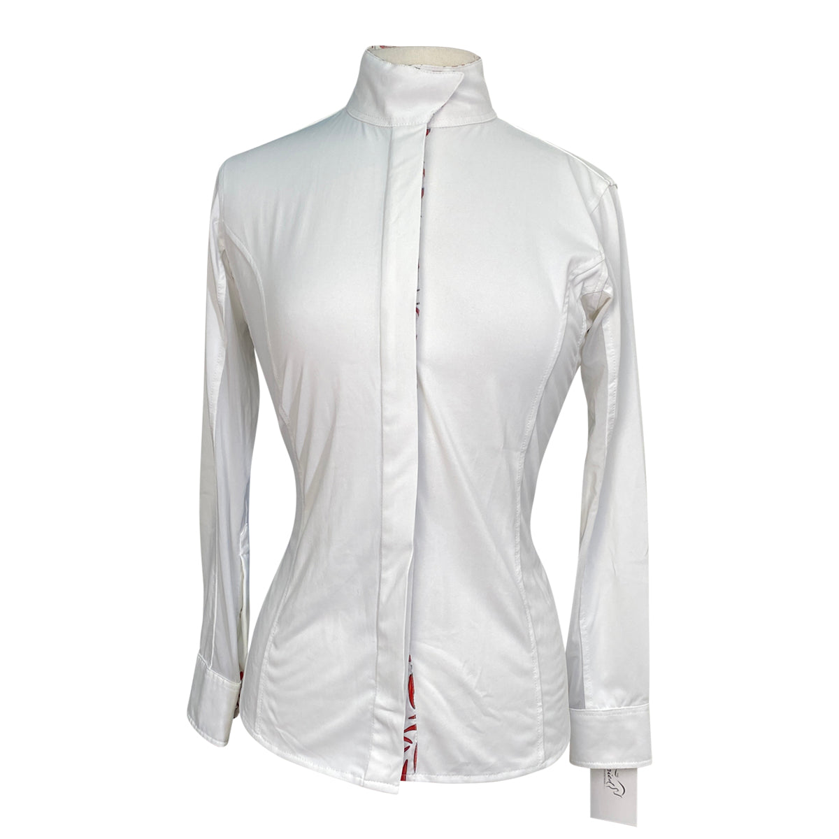 Smartpak Piper Long Sleeve Show Shirt in White/Chilly Peppers