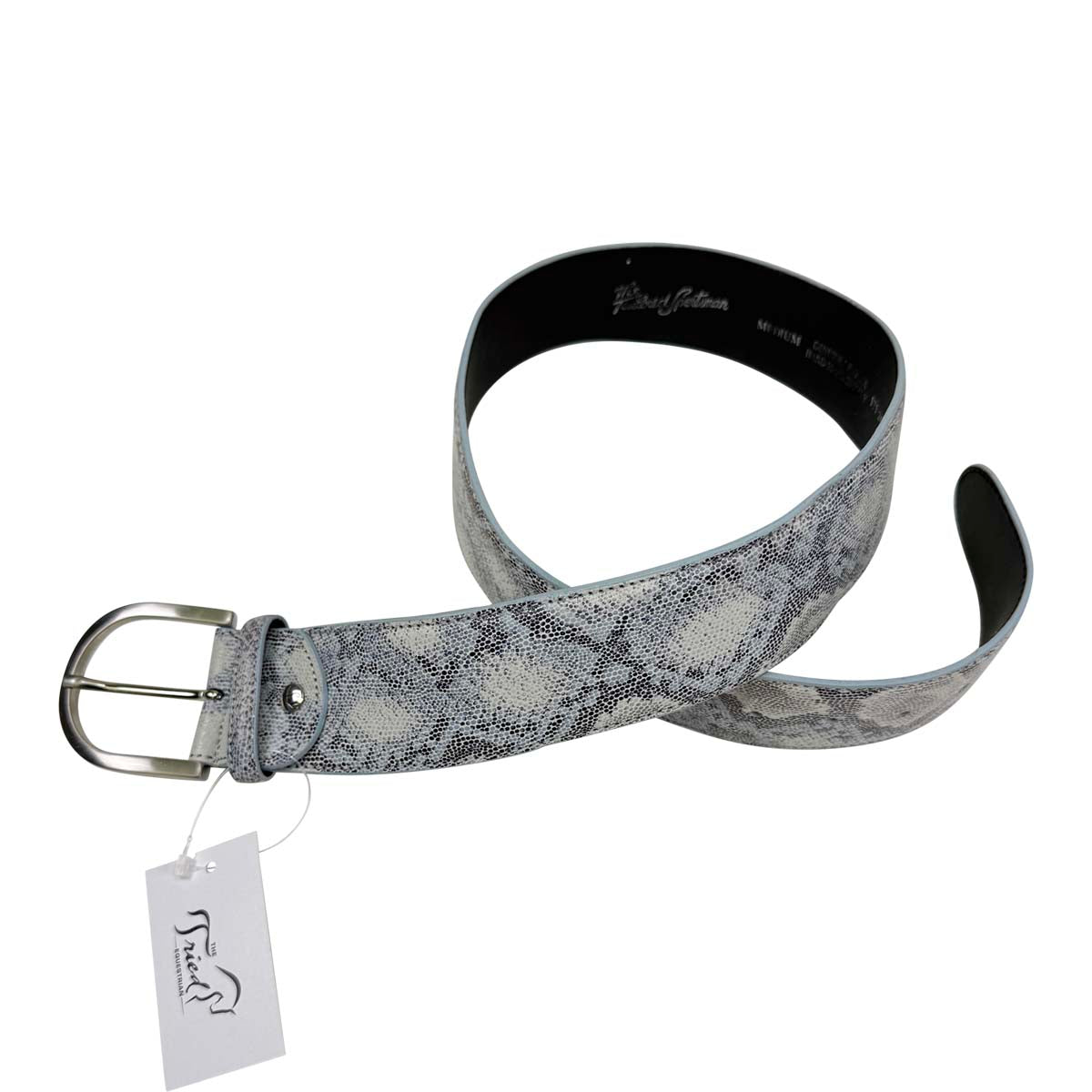 Tailored Sportsman Leather Belt in Frost Snakeskin 