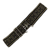 Elastic Stretch Belt in Black/Gold Jacquard