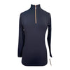 Tailored Sportsman 'Ice Fil' Long Sleeve Shirt in Black/Rose Gold