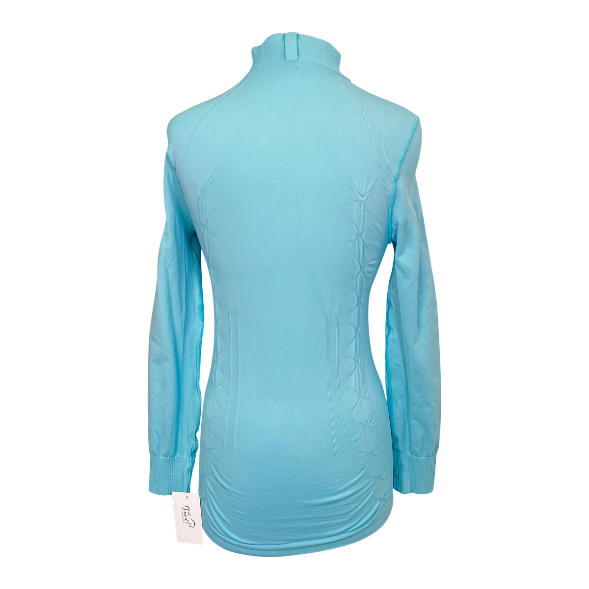Goode Rider 1/2 Zip Seamless Shirt in Turquoise - Women's Medium