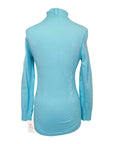 Goode Rider 1/2 Zip Seamless Shirt in Turquoise - Women's Medium