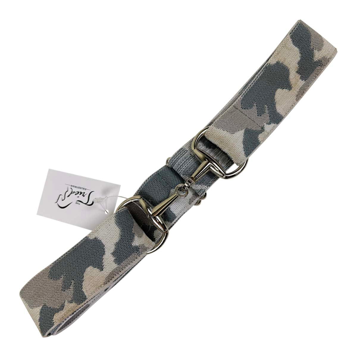 Blue Ribbon Elastic Bit Belt in Grey Camo