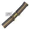 Bedford-Jones Belts Elastic D-Ring Belt in Tan/Black/White