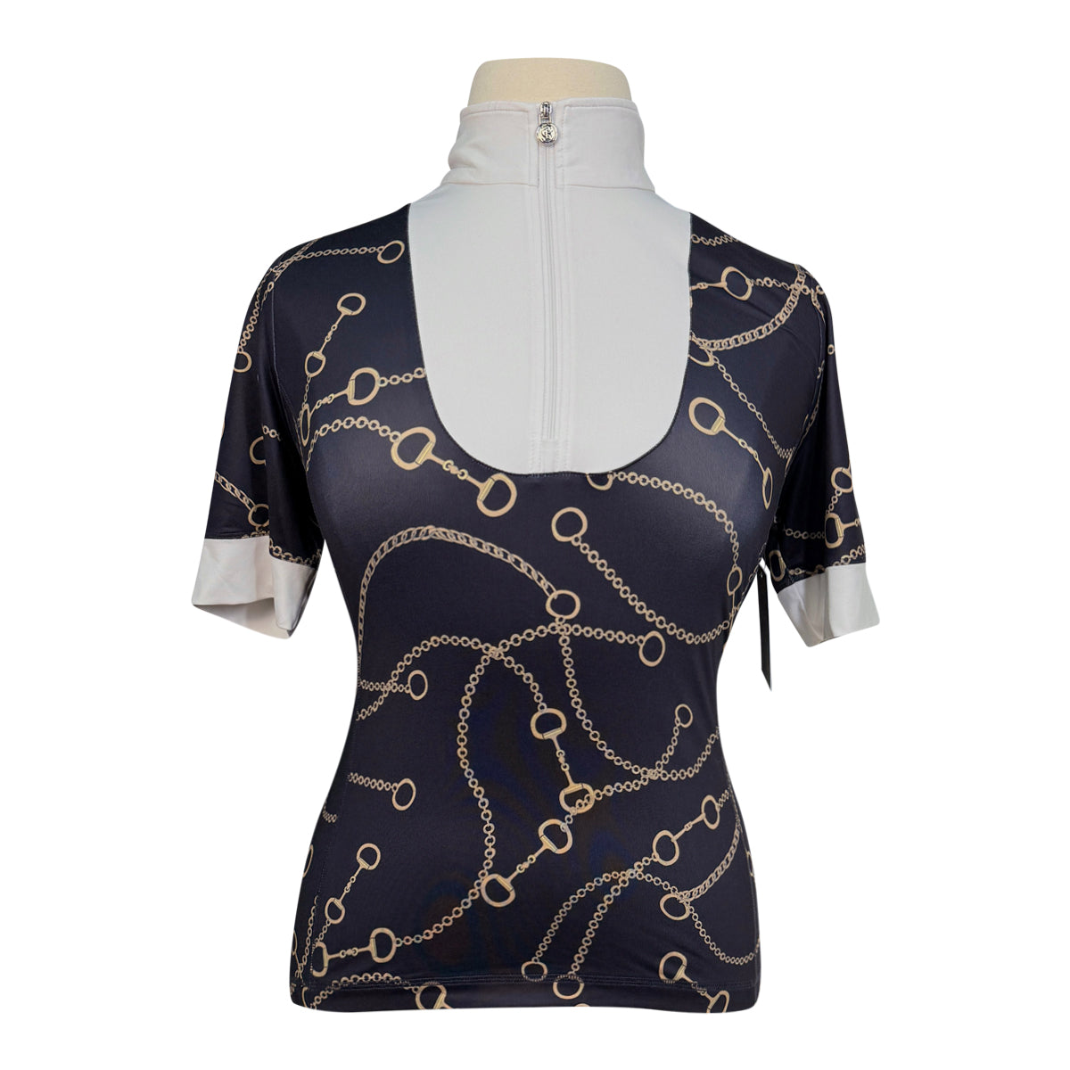PS of Sweden 'Hill' Short Sleeve Show Shirt in Black/Gold Bits