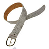Tailored Sportsman Leather Belt in Silver Croc Skin
