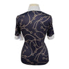 PS of Sweden 'Hill' Short Sleeve Show Shirt in Black/Gold Bits