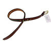 Tory Leather Ribbon & Snaffle Bits Belt in Chestnut/Green