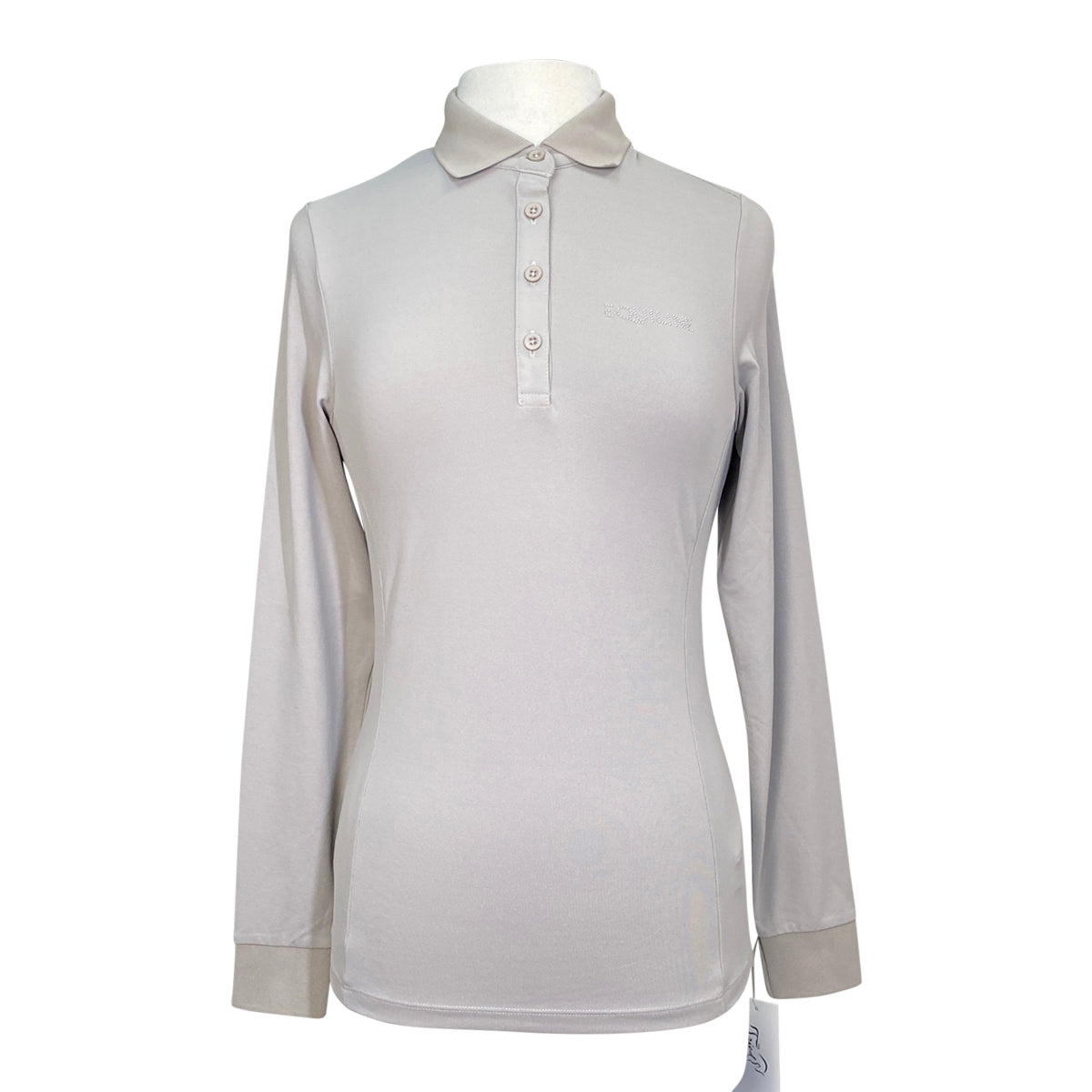 Equline 'Tempo Libero' Long Sleeve Training Polo in Grey - Women's Small