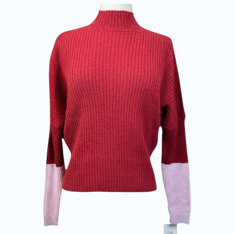 Hannah Child's 'Jackie' Color Block Sweater in Currant