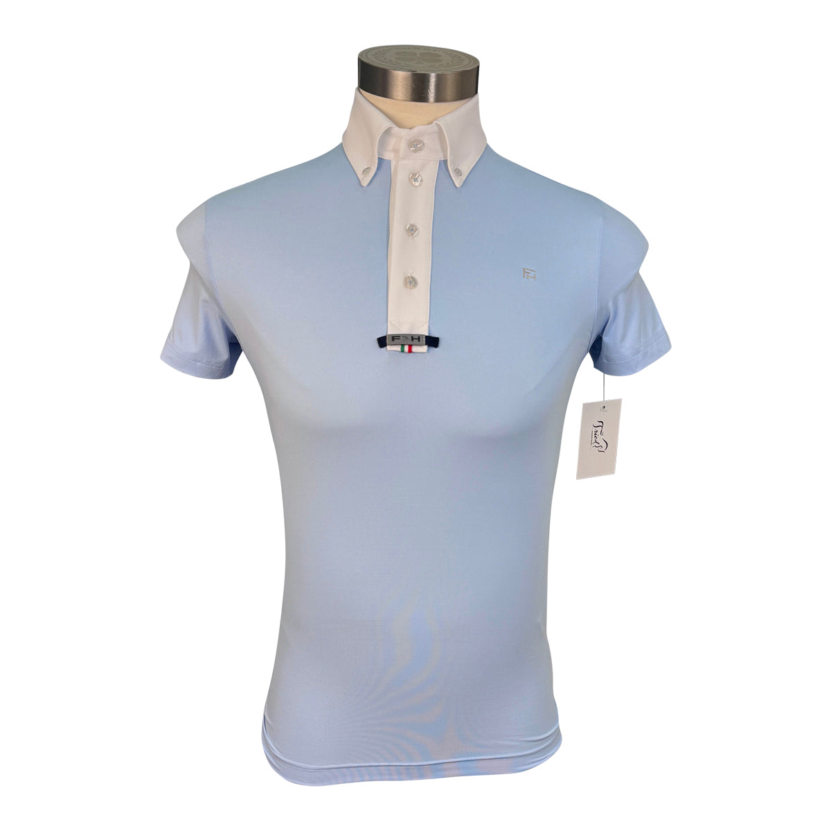For Horses Argo Short Sleeve Show Shirt in Sky Blue