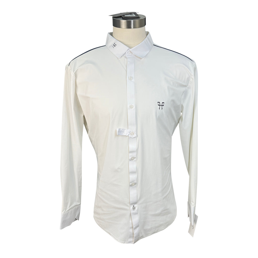 Horse Pilot Men's 'Aerolight' Long Sleeve Show Shirt in White
