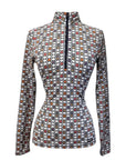 Kerrits Ice Fil Long Sleeve Shirt in Colored Tiles