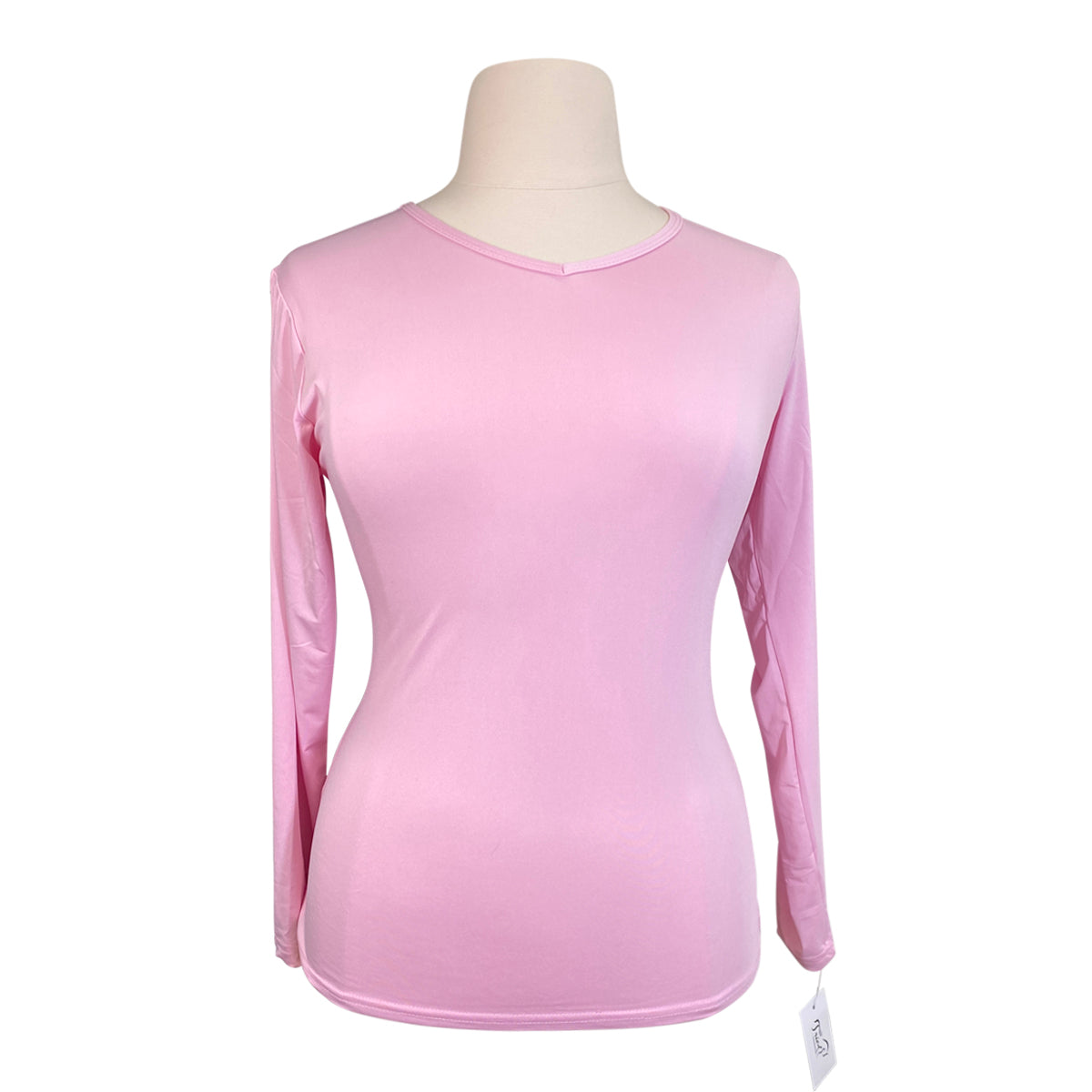 Real Essentials Dry-Fit Long Sleeve Shirt in Baby Pink
