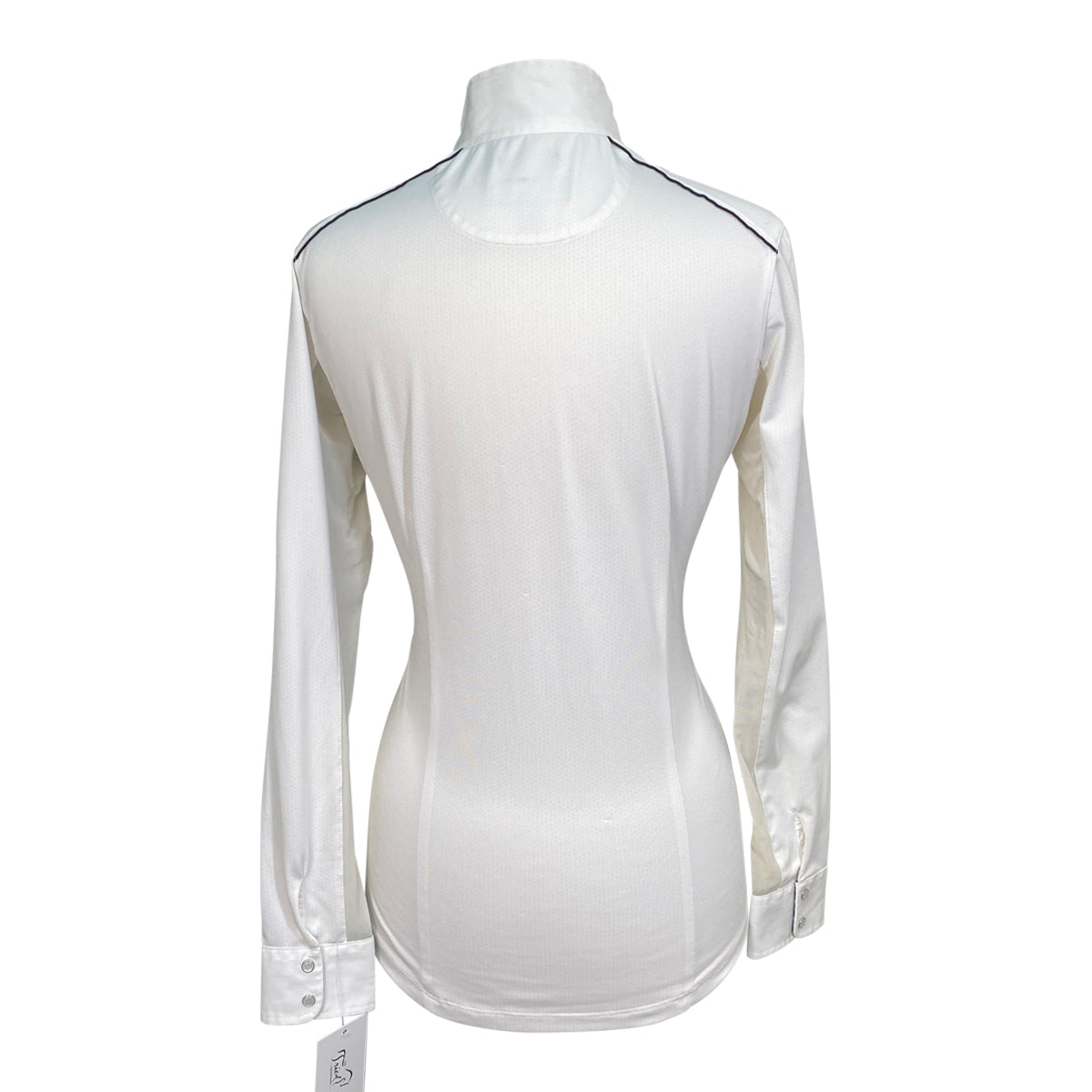 Essex Classics L/S Talent Yarn Show Shirt in White/ Elephants + Cherries - Women's Medium