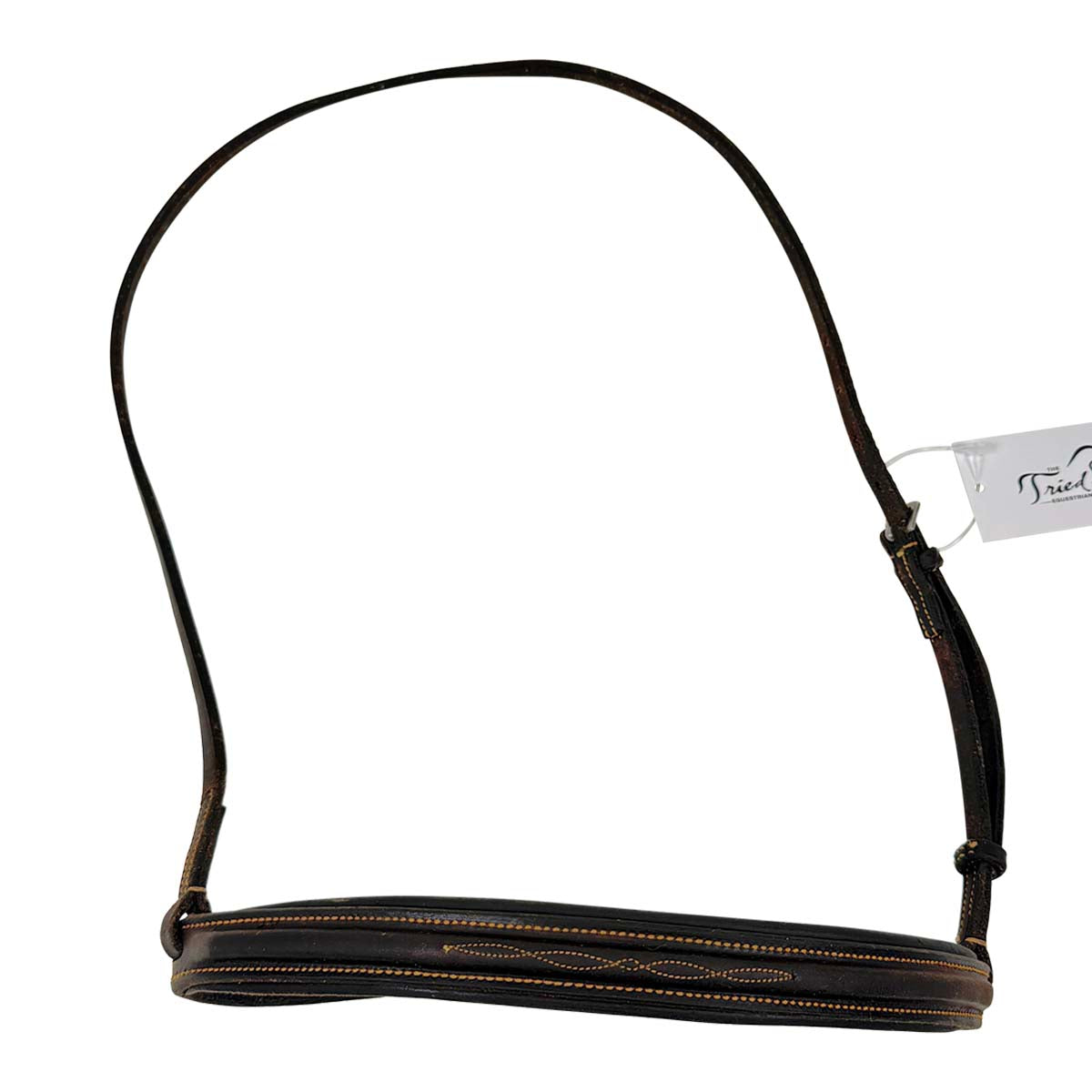 Raised Fancy Stitched Noseband in Brown