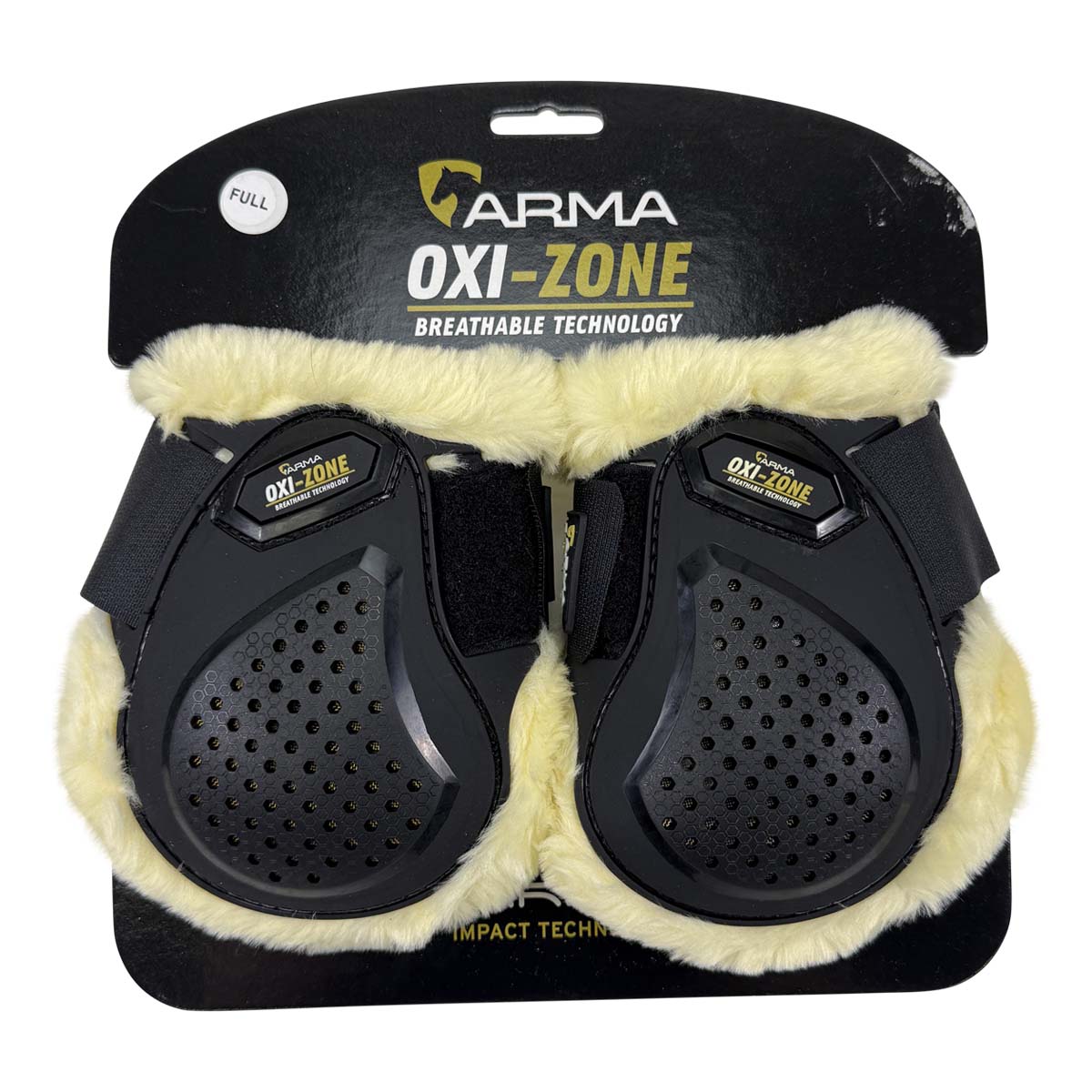 Arma 'Oxi-Zone' Supafleece Tendon Fetlock Boots in Black/Natural
