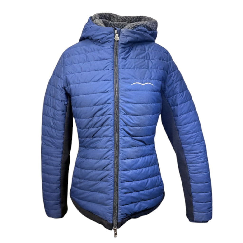 Animo Sherpa Lined Puffer Jacket in Navy