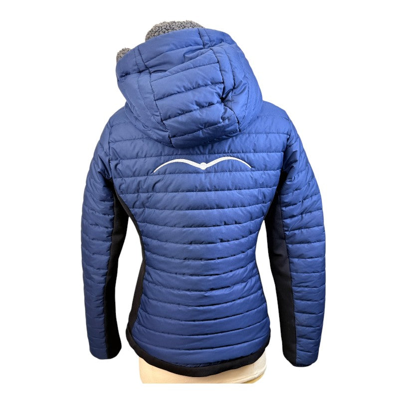 Animo Sherpa Lined Puffer Jacket in Navy
