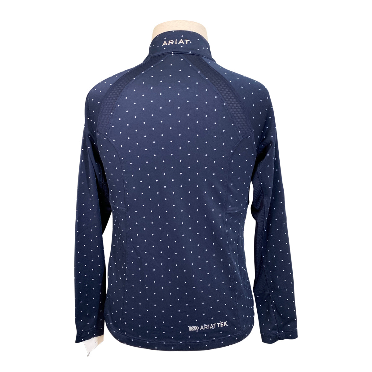 Ariat TEK Heat Series Long Sleeve Shirt in Navy/Polka Dots