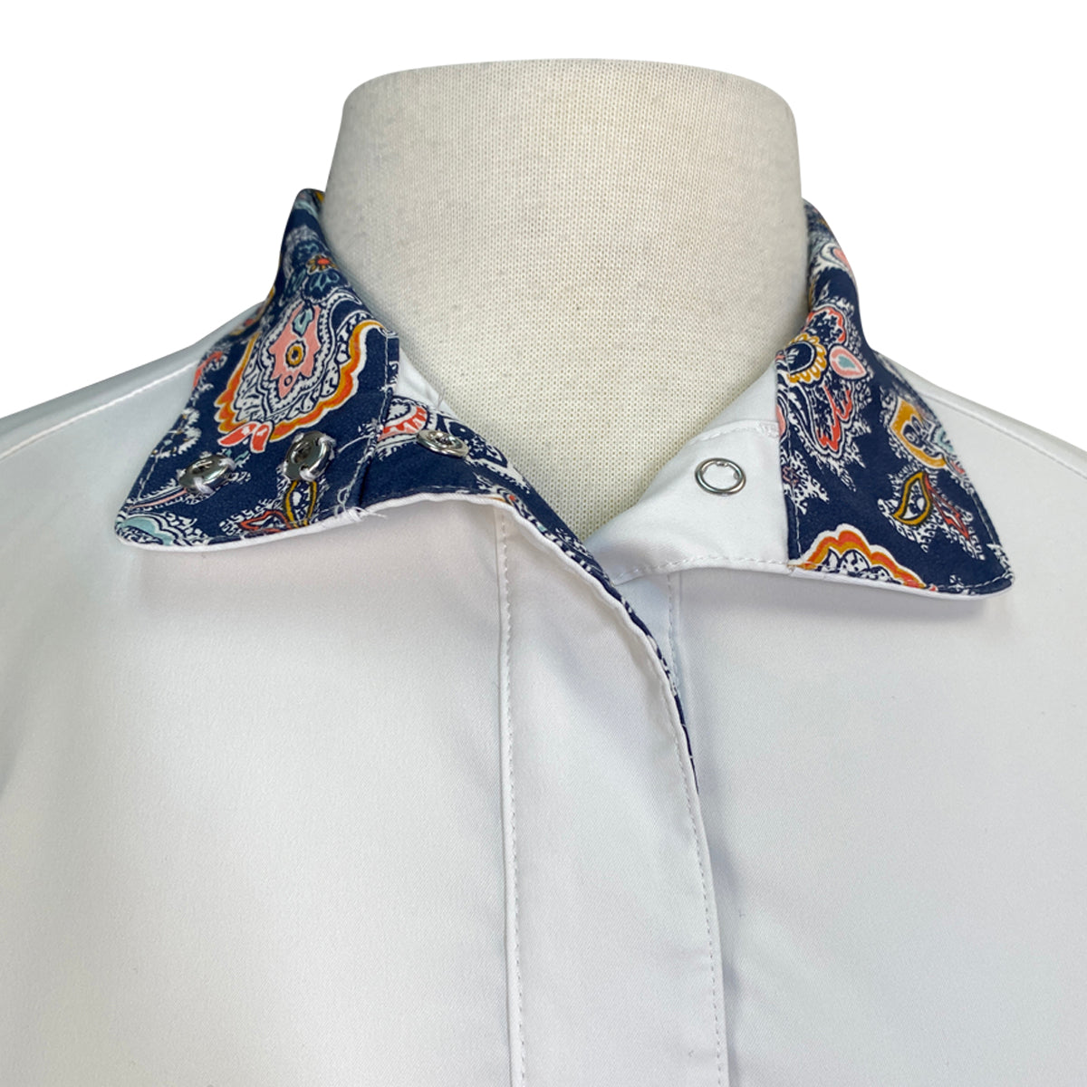 RJ Classics 'Rebecca' Show Shirt in White/Paisley - Women's Medium