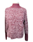 Hannah Childs 'Paloma' Mock Neck Sweater in Bordeaux/Misted Rose