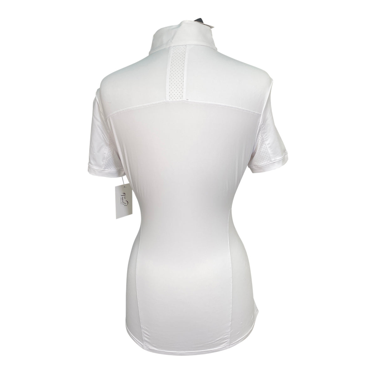 R.J. Classics 'Brynn' Short Sleeve Show Shirt in White/Purple Bits - Women's Small