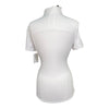 R.J. Classics 'Brynn' Short Sleeve Show Shirt in White/Purple Bits - Women's Medium