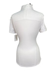 R.J. Classics 'Brynn' Short Sleeve Show Shirt in White/Purple Bits - Women's Medium