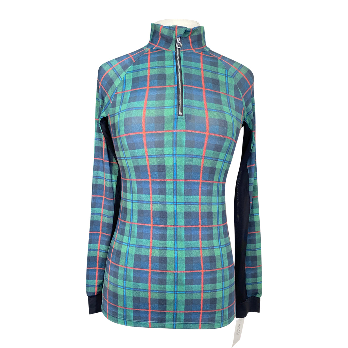 Dapple Bay 'Toile' Top in Green Plaid - Women's XS