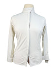 Smartpak Piper Long Sleeve Show Shirt in White/Leopard