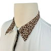 Smartpak Piper Long Sleeve Show Shirt in White/Leopard